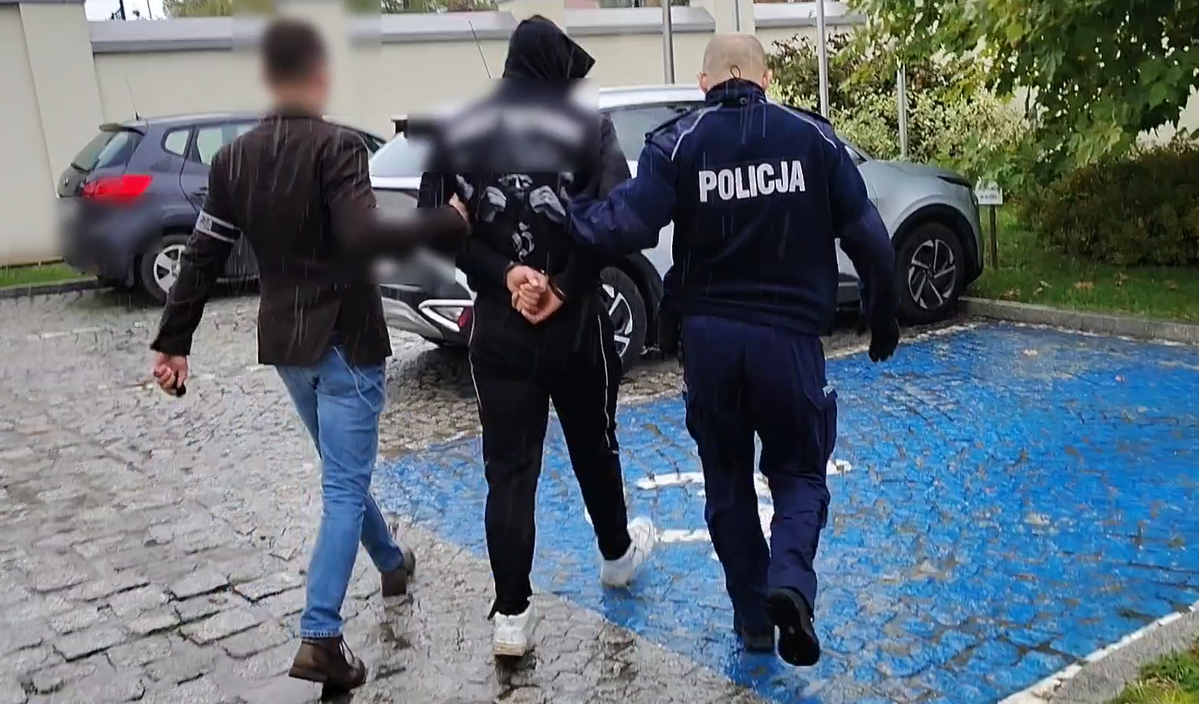 zdjęcie: zatrzymany mężczyzna