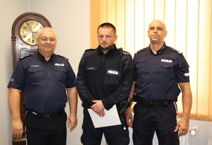 kadra kierownicza brzeskiej Policji podczas wręczania rozkazów o mianowaniu i powierzeniu obowiązków