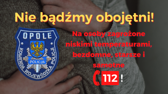 logo opolskiej policji i hasło nie bądźmy obojętni