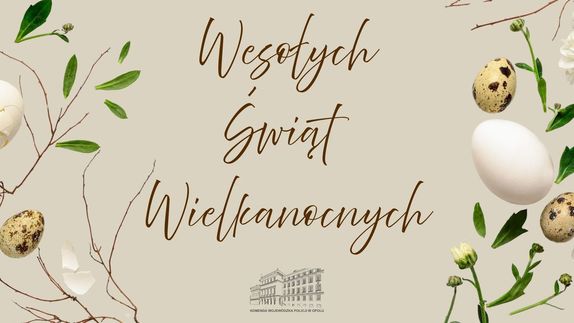 zdjęcie kolorowe: kartka świąteczna z napisem Wesołych Świąt Wielkanocnych