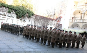 żołnierze ustawieni w szyku