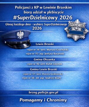 niebieskie plakaty z policyjną czapką