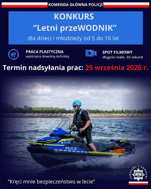 policjant na skuterze wodnym
